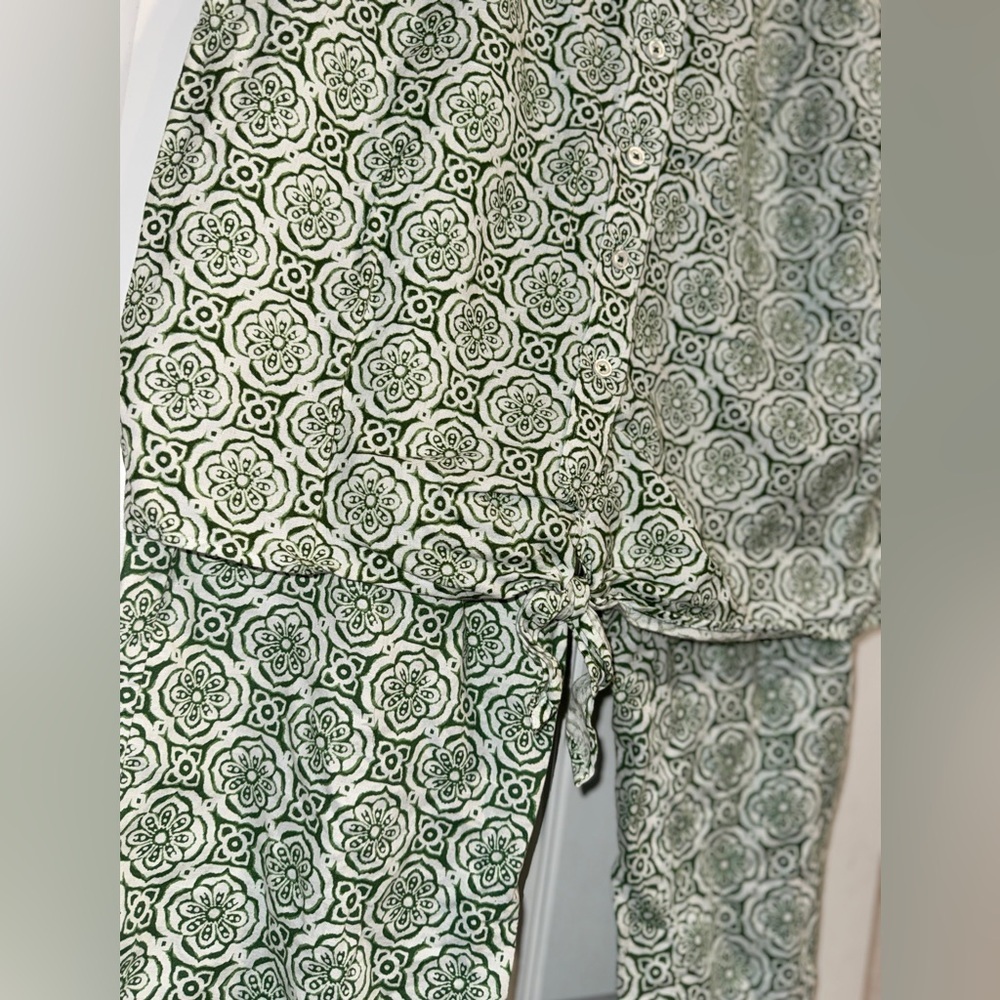 Talbots Green Patterned Jumpsuit - Picture 6 of 13